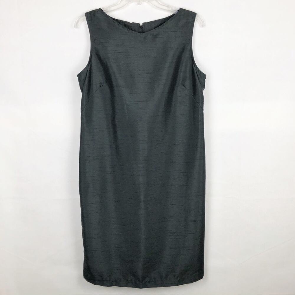 Impressions Vintage Sleeveless Black Shift Dress Size Medium